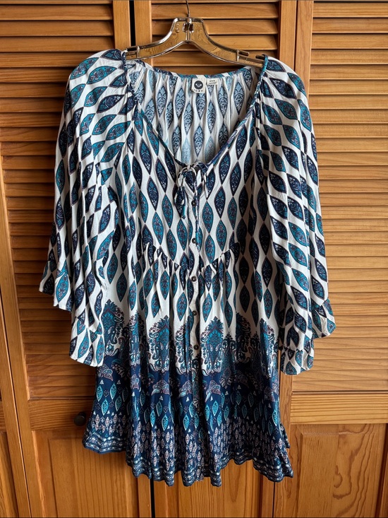 Roxy Dresses & Skirts - ROXY Blue and White Paisley Boho AWESOME Dress